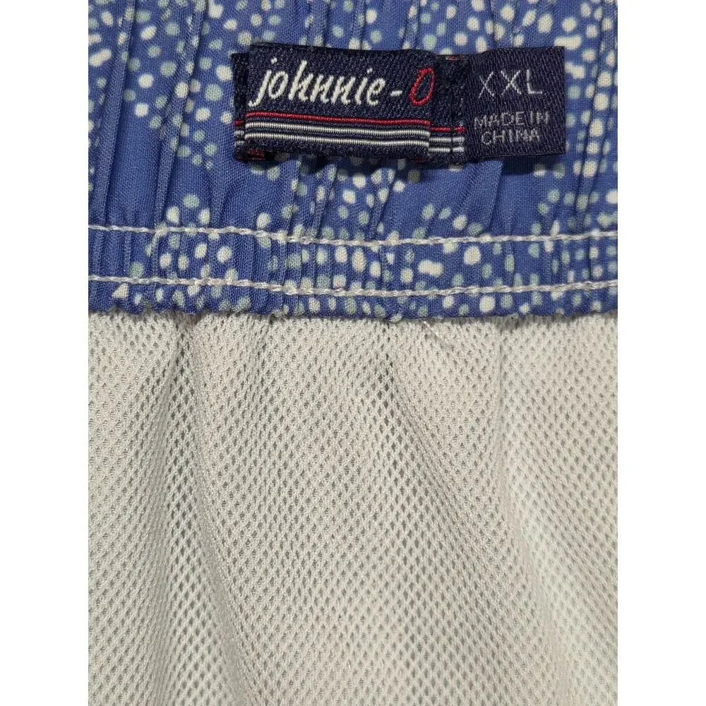 Johnnie O Mens 2X Half Elastic Southport Swim Trunks Board Shorts Blue 8